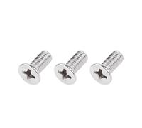 Banworks JT/QQLS-08 - Set di 3 viti a testa svasata per ponte tremolo per chitarra M4 M4, in acciaio inox, con testa a croce, per Stratocaster Stratocaster Stratocaster Strat Tremolo Bridge Block