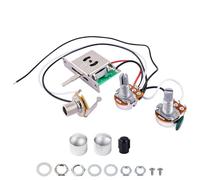 Banworks Kit cablaggio chitarra 1 tono 1 volume pre-cablato 250K | Pots mini 1T1V interruttore a lama a 5 vie con jack di uscita da 6,35 mm per Fender/Squier Telecaster Tele TL JT/DLZC-05