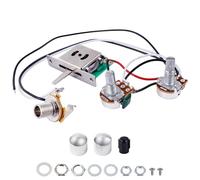 Banworks Kit cablaggio chitarra elettrica 1 tono 1 volume precablato 5-Way Blade Switch 500K 1T1V Mini potenziometri con uscita jack da 6,35 mm per Fender/Squier Telecaster Tele TL JT/DLZC-05