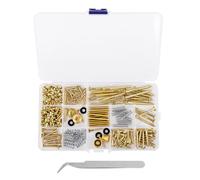 Banworks Kit di 258 viti per chitarra elettrica di dimensioni metriche per ponte Tele/Strat, piastra per collo, anelli di pickup, pickup Humbucker, pickup ST/TL, battipenna, sintonizzatori, selettore