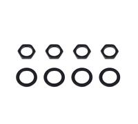 Banworks Madreviti e rondelle per jack di ingresso e uscita per chitarra M9 da 9 mm Metric Thread