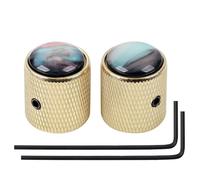 Banworks Manopole di controllo in metallo per chitarra e basso, metriche, 6 mm, a cupola, colorate, per chitarra elettrica Squier, Telecaster, Telecaster, Super Strat ST, confezione da 2, colore: oro