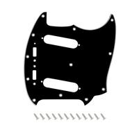 Banworks Mustang Battipenna 3 strati 12 fori Mustang SS Scratch Plate Adatto USA Fender Mustang Performance Series JT/HB-40 nero