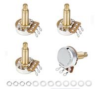 Banworks Ottone A250K + B250K M9 Filettatura metrica Full Size Pentole 2A2B 18-Spline Split Long Shaft (lunghezza 28mm) Audio & Linear Taper Potenziometri per Squier Strat/Tele Epiphone Les Paul LP/SG