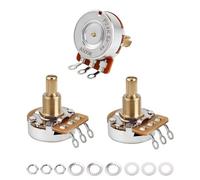 Banworks Ottone A500K + B500K Imperiale 3/8" Filettatura Full Size Pentole 24-Spline Split Long Shaft (lunghezza 19mm) 1A2B Audio & Linear Taper Potenziometro per Gibson Les Paul/SG Fender Strat/Tele