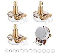 Banworks Ottone A500K+B500K M8 Filettatura Full Size Pentole Metriche 2A2B 18-Spline Split Long Shaft (lunghezza 18mm) Audio & Linear Taper Potenziometri per Epiphone Les Paul LP/SG Squier Strat/Tele