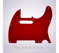Banworks Pickguard chitarra elettrica 1 strato con 8 fori American TL | Guitar Scratch Plate 2 fori montaggio pickup US/MX Fender Modern Standard Tele JT/HB-03 Trasparente Rosso
