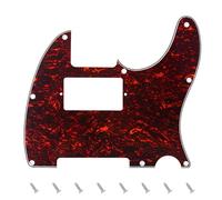 Banworks Pickguard elettrico per chitarra 4 strati 8 fori HS/HH American TL | Placca di protezione per chitarra elettrica Fender Modern Style Standard Tele JT/HB-04 tartaruga rossa USA/Messico