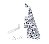 Banworks Pickguard LP 4-strati importato, supporto acciaio inossidabile | LP Pickguard Scratch Plate 2-Hole Electric Guitar Pickguard per Epiphone EPI Les Paul LP JT/HBTZ-02 Nero & Bianco Shell