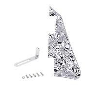 Banworks Pickguard LP USA 3-ply con supporto acciaio inossidabile | LP Pickguard Scratch Plate 2-Hole Electric Guitar Pickguard per USA Gibson Les Paul LP JT/HBTZ-01 Black & White Shell