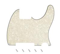 Banworks Pickguard Tele vuoto custom 5-fori piastra antigraffio | Pickguard per chitarra elettrica Fender Telecaster Tele TL Style DIY a 4 strati JT/HB-13 in madreperla bianca vintage