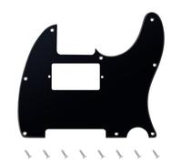 Banworks Placca protezione chitarra 1-strato 8-fori HS/HH American TL | Electric Guitar Scratch Plate per USA/Messico Fender Modern Style Standard Tele Telecaster JT/HB-04 Nero Lucido
