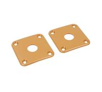 Banworks Plastic Guitar Jack Plate Square Curved Output Jackplates Cover per chitarre elettriche Gibson Epiphone Epi LP Les Paul Confezione da 2 JT/CKDP-02 Marrone Crema