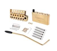 Banworks Ponte tremolo a 6 punti, 52,5 mm, spazio per corde, braccio tremolo da 5 mm e blocco in ottone massiccio, viti per ponte tremolo a molla per PRS Fender/Squier Stratocaster Strat ST JT/QQXT-04