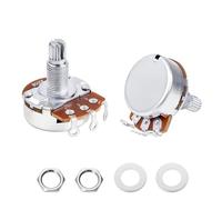 Banworks Potenziometri in alluminio B500K M8 di dimensioni standard metriche a 18 scanalature split lungo albero (lunghezza 18 mm) potenziometri conici audio con retro sigillato per Epiphone Les Paul