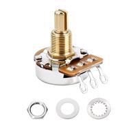 Banworks Potenziometri in ottone A1MΩ con filettatura imperiale da 3/8", 24 scanalature, albero lungo (19 mm), con retro sigillato, per Gibson Les Paul LP/SG Fender Strat/Tele PRS, 1 pezzo JT/XNQ-14