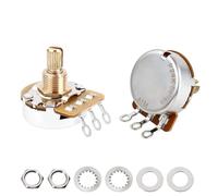 Banworks Potenziometri per chitarra in ottone A1MΩ, filettatura imperiale da 3/8", 24 scanalature, stelo corto (lunghezza 15,5 mm), potenziometri conici audio per Gibson Les Paul LP/SG Fender Strat