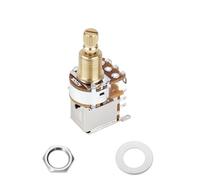 Banworks Potenziometri per chitarra in ottone A250K, filettatura imperiale da 3/8", 18 scanalature, asta lunga (lunghezza 18 mm), potenziometri conici audio per Fender Strat/Tele Gibson Les Paul LP/SG