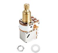 Banworks Potenziometri per chitarra in ottone A500K imperiale 3/8" filettatura Push Pull 18-Spline Split Long Shaft (lunghezza 18 mm), potenziometri conici audio per Fender Strat/Tele Gibson Les Paul