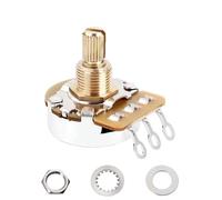 Banworks Potenziometri per chitarra in ottone B250K imperiale con filettatura da 3/8", 24 scanalature, gambo corto (lunghezza 15,5 mm), potenziometri lineari per Gibson Les Paul LP/SG Fender Strat