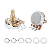 Banworks Potenziometro conico lineare in ottone con filettatura B1MΩ M8 per chitarre elettriche a 18 scanalature, 18 scanalature, lunghezza 15 mm, per Epiphone Les Paul LP/SG Squier Strat/Tele, 2
