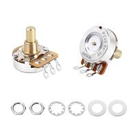 Banworks Potenziometro in ottone B250K imperiale con filettatura da 3/8", albero solido, albero corto (lunghezza 15,9 mm), conico lineare, potenziometro per chitarra Gibson Les Paul LP/SG Fender Strat