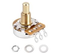Banworks Potenziometro in ottone B250K imperiale con filettatura da 3/8", gambo lungo (lunghezza 19 mm), conico lineare, potenziometro per chitarra elettrica Gibson Les Paul LP/SG Fender Strat/Tele
