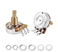 Banworks Potenziometro per chitarra in ottone B1MΩ, filettatura imperiale da 3/8", 24 scanalature, gambo lungo (lunghezza 19 mm), per Gibson Les Paul LP/SG Fender Strat/Tele PRS, 2 pezzi JT/XNQ-18