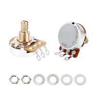 Banworks Potenziometro per chitarra in ottone B1MΩ imperiale con filettatura da 3/8", 24 scanalature, gambo corto (lunghezza 15,5 mm), potenziometro lineare per Gibson Les Paul LP/SG Fender Strat/Tele