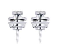 Banworks Pulsanti di bloccaggio a sgancio rapido fermi di sicurezza a testa piatta per chitarre acustiche/elettriche, confezione da 2 JT/DSBDK-02 cromati