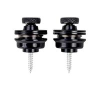 Banworks Pulsanti di bloccaggio a sgancio rapido fermi di sicurezza a testa piatta per chitarre acustiche/elettriche, confezione da 2 JT/DSBDK-02 neri