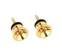 Banworks Pulsanti per tracolla per chitarra perni terminali in metallo con viti di montaggio per chitarre acustiche/elettriche Strat Tele, confezione da 2 JT/BDK-01 dorati