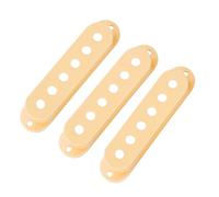 Banworks Set di 3 coperture per pickup SSS da 50 mm/50 mm/50 mm/52 mm, in plastica, a bobina singola, per chitarre elettriche moderne Stratocaster Squier Strat ST SQ, confezione da 3, colore: crema
