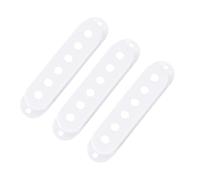 Banworks Set di 3 coperture per pickup SSS da 52 mm/52 mm/52 mm/52 mm, in plastica, per chitarre elettriche vintage Stratocaster, Fender Strat ST SQ, confezione da 3, colore: bianco