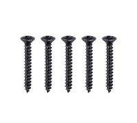 Banworks Set di 5 viti di montaggio per ponte Tele Hardtail da 2,2 cm, viti per legno, testa ovale Phillips per Mex/USA Modern Fender Telecaster Tele TL, set di 5 pezzi JT/LXBLS-02 nero
