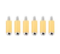 Banworks Set di 6 viti di montaggio per pickup a bobina singola per chitarra Imperial #6-32 UNC × 3/4", con tubo in gomma, per regolazione dell'altezza, per USA/MEX Fender Stratocaster Strat ST JT