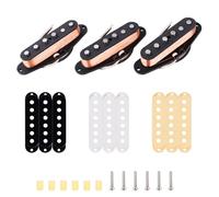 Banworks Set di pickup vintage Hot 60s SSS da 52,39 mm/52,39 mm/52,39 mm/52,39 mm, Alnico 2 con bobina in fibra sfalsata a bobina singola per chitarra elettrica Fender Stratocaster Strat ST JT/SYQ-08