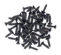 Banworks Set di viti per piastra posteriore per chitarra elettrica e basso, 3 mm Phillips, testa ovale, battipenna, viti di montaggio per piastra antigraffio, confezione da 50 JT/LSD-01, nero