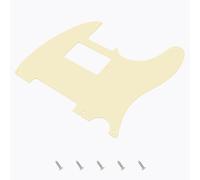 Banworks Vintage Original '51-'59 5-Hole Tele Pickguard 1.5mm/0.059inch Thickness Straight Edge 1 Ply Tele HS Scratch Plate for USA/Mexican Vintage Style Fender Telecaster JT/HB-20 Crema
