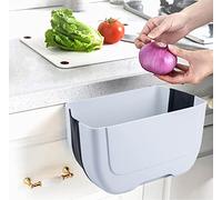 BanYakong Pattumiera da 3 litri, da appendere, in silicone, atossica, durevole, pieghevole, salvaspazio, facile installazione, da appendere, adatta per cucina, ufficio, hotel