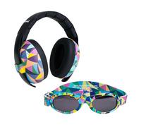 Banz Combo, Set di paraorecchie e occhiali da sole Bimba 0-24, Caleidoscopio, S