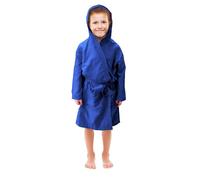 Banzaii Accappatoio Bambino e Bambina 12-14 anni, Accappatoio in Microfibra con Cappuccio e Borsa Salvaspazio, Asciugatura Rapida Perfetto per Piscina - Blu