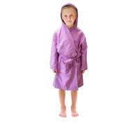 Banzaii Accappatoio Bambino e Bambina 12-14 anni, Accappatoio in Microfibra con Cappuccio e Borsa Salvaspazio, Asciugatura Rapida Perfetto per Piscina - Lilla