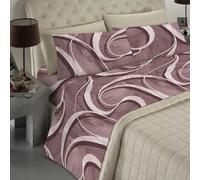 Banzaii - Completo Lenzuola Singolo In Microfibra Made In Italy Con Angolo h 30 cm Nicole Bordeaux