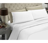 Banzaii Completo Lenzuolo Una piazza e mezza, Bianco 100% Microfibra Made in Italy, Lenzuolo Sopra 180 x 290 cm, Lenzuolo Sotto 110/120 x 190/200 x 25 cm, 1 Federa 52 x 82 cm