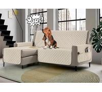 Banzaii copridivano con penisola impermeabile 2 posti, salvadivano antimacchia, trapuntato, reversibile con tasche porta oggetti - Sabbia con Penisola Destra/Sinistra