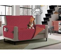 Banzaii copridivano impermeabile 4 posti, salvadivano antimacchia, trapuntato, bicolor con tasche porta oggetti - Amaranto/Ruggine per seduta da 230 a 255 cm