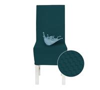 Banzaii Coprisedia con Schienale 2 Pezzi Impermeabili, Antimacchia, Elasticizzati - Vestisedia Seduta e Schienale per Cucina, Sala da Pranzo, Ristorante - Petrolio, Made in Italy