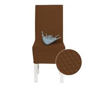 Banzaii Coprisedia con Schienale 4 Pezzi Impermeabili, Antimacchia, Elasticizzati - Vestisedia Seduta e Schienale per Cucina, Sala da Pranzo, Ristorante - Marrone, Made in Italy