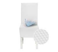 Banzaii Coprisedia con Schienale 6 Pezzi Impermeabili, Antimacchia, Elasticizzati - Vestisedia Seduta e Schienale per Cucina, Sala da Pranzo, Ristorante - Bianco, Made in Italy